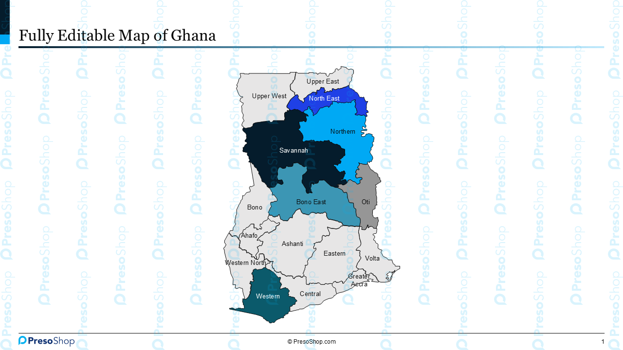 Editable-map-of-Ghana