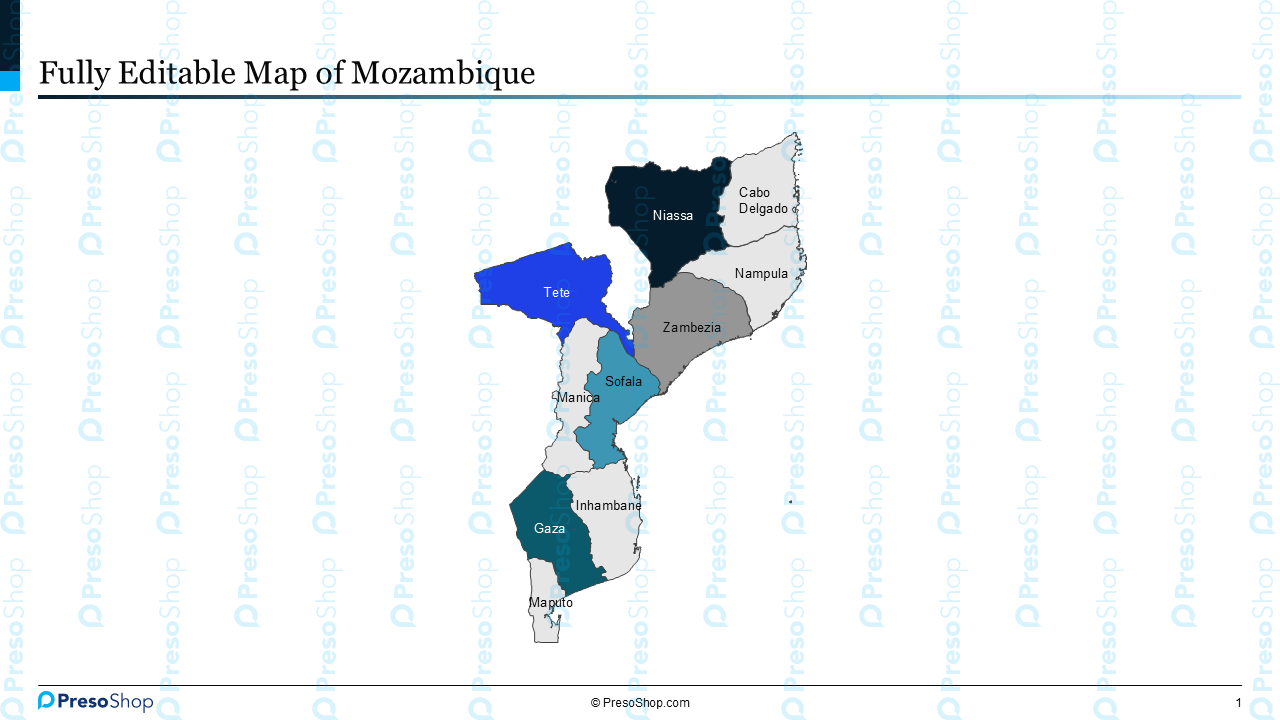 Editable-map-of-Mozambique
