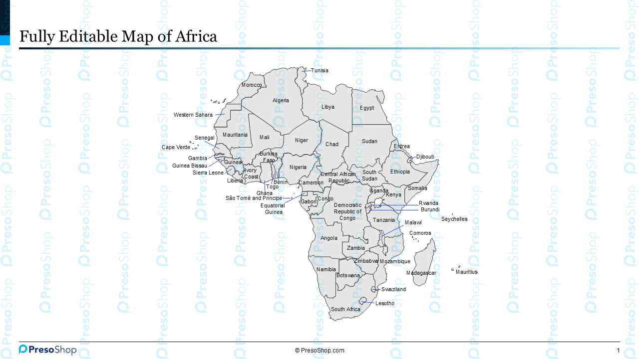 africa-map-editable-powerpoint