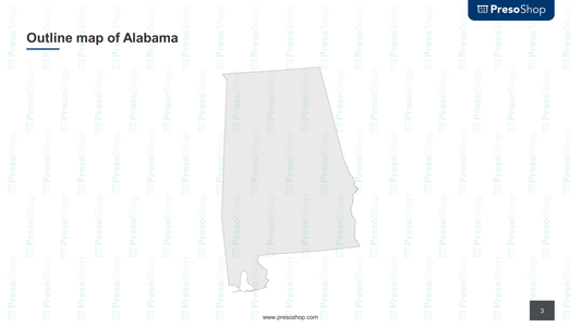 Outline map of Alabama