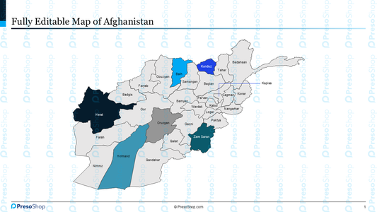 Editable-map-of-Afghanistan