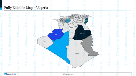 Editable-map-of-Algeria