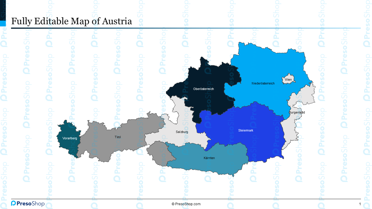 Editable-map-of-Austria