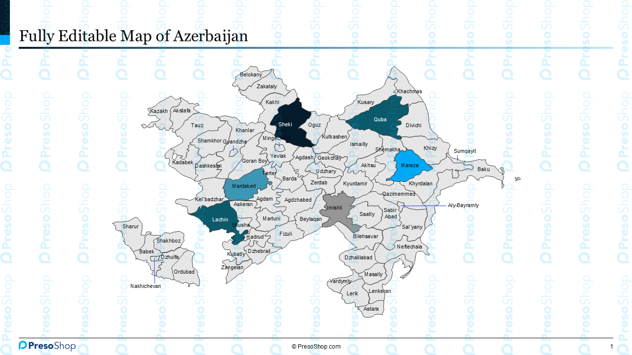 Editable-map-of-Azerbaijan