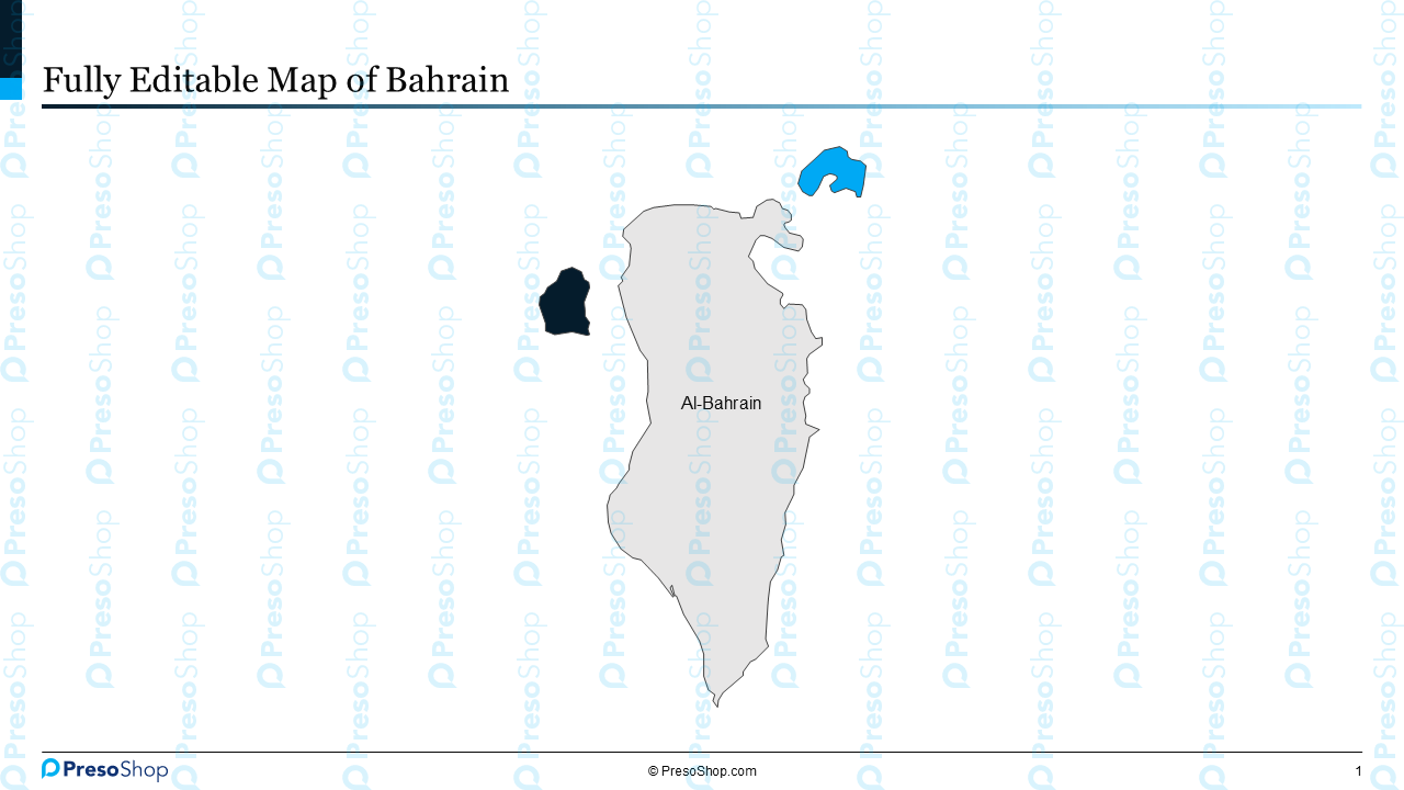 Editable-map-of-Bahrain
