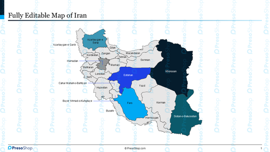 Editable-map-of-Iran