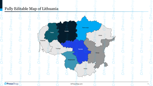Editable-map-of-Lithuania