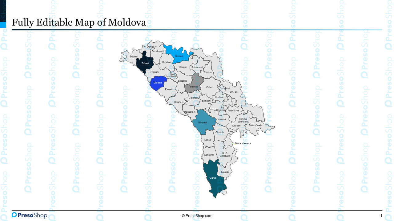 Editable-map-of-Moldova
