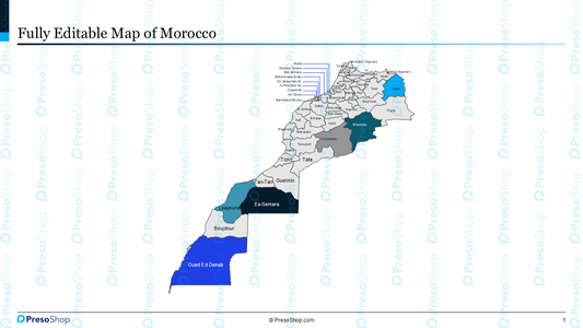 Editable-map-of-Morocco
