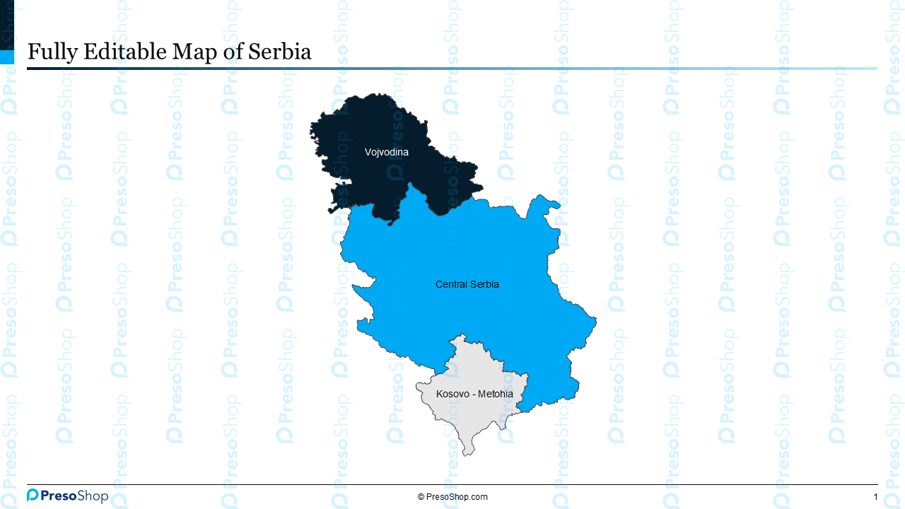 Editable-map-of-Serbia