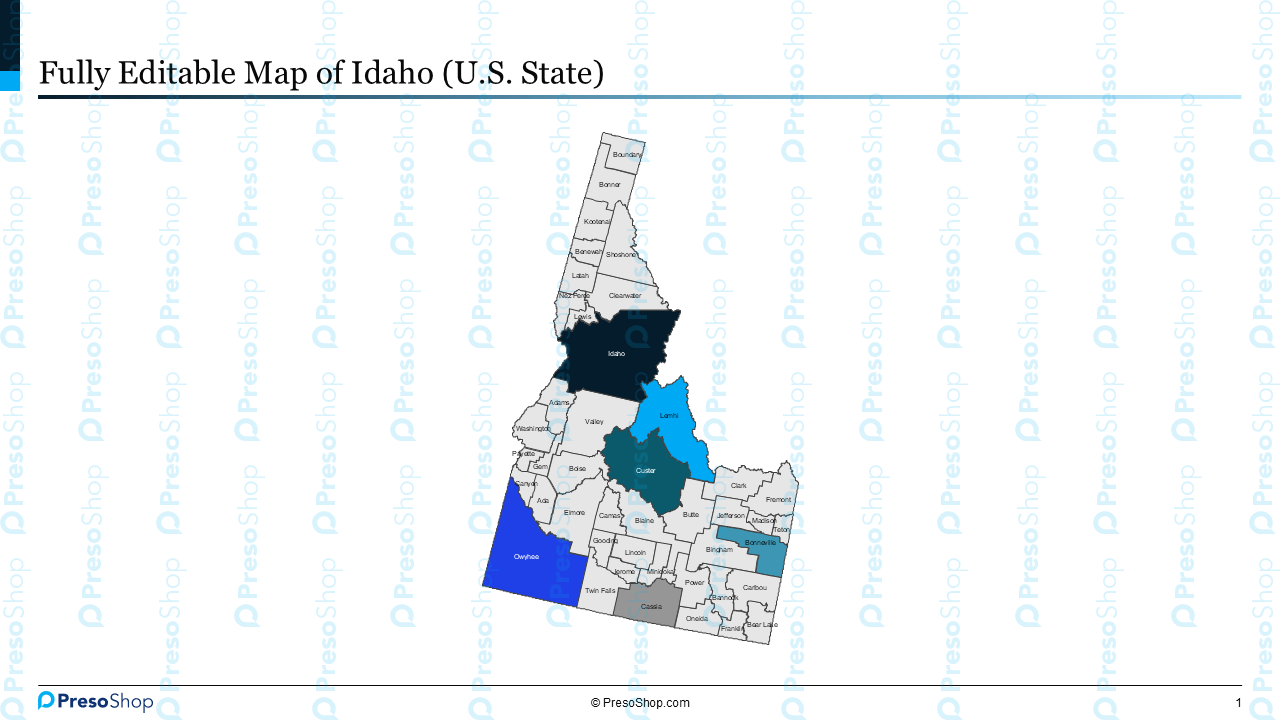 Editable-map-of-idaho