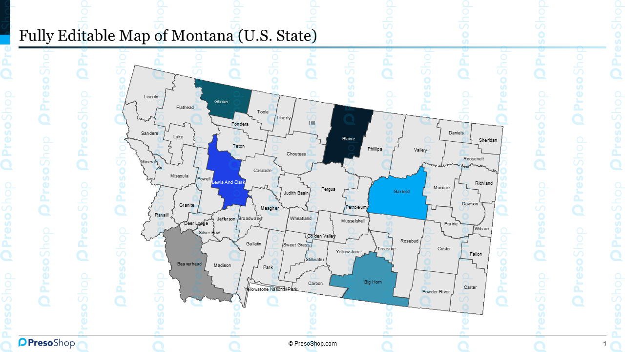 Editable-map-of-montana