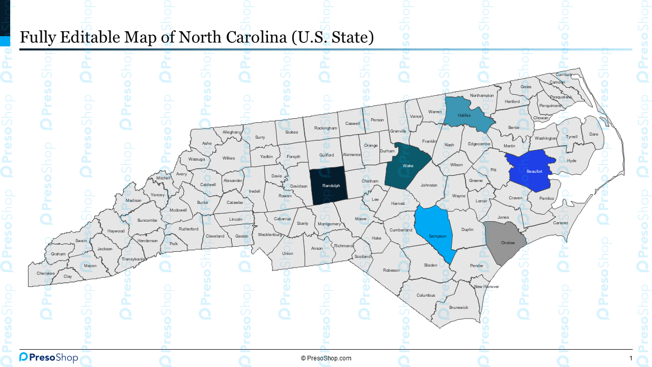 Editable-map-of-north-carolina