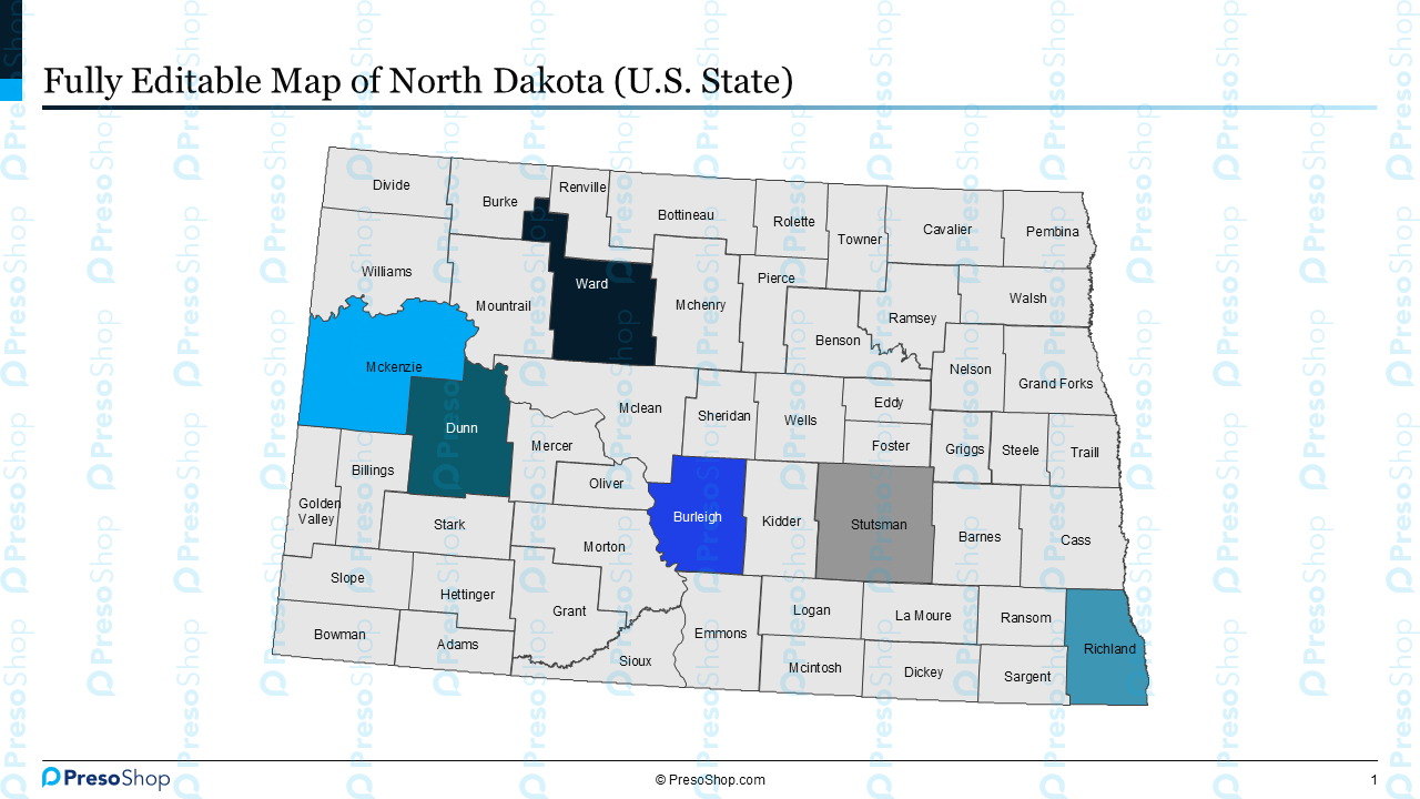 Editable-map-of-north-dakota