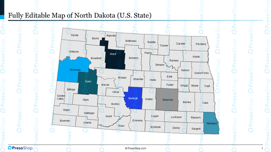 Editable-map-of-north-dakota